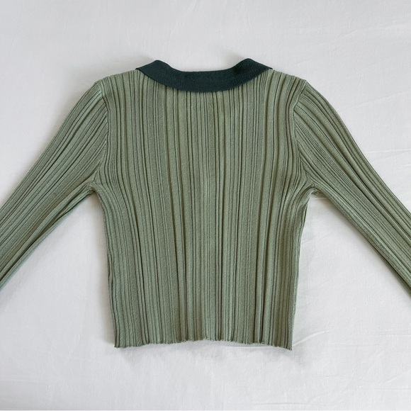 Sovere Simi Polo Knit | Green | Size 2 | NWOT - Picture 5 of 15